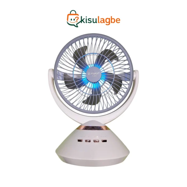 Jysuper 2570 Rechargeable Table Fan with 7200mAh Battery & RGB Light